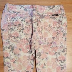 Miss Me Floral Skinny Pants